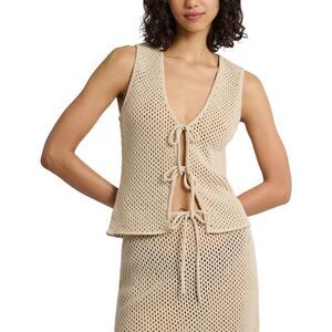 Onia Womens Crochet Knit Tie Front